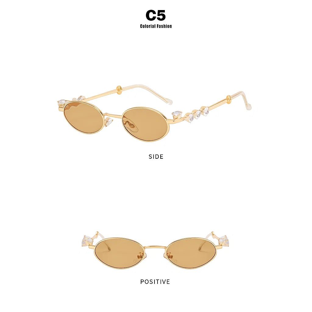 SiaNova Diamond Oval Sunglasses