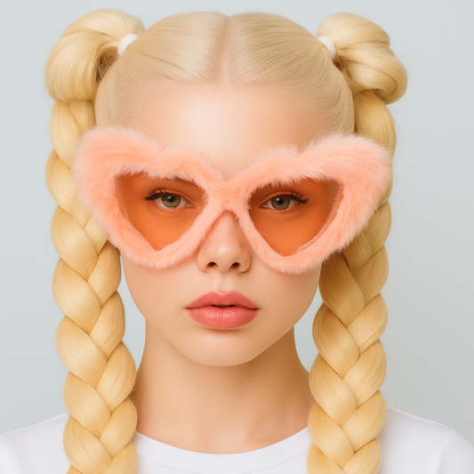 Fluffy Dream – Oversized Plush Sunglasses