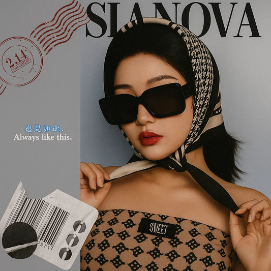 SiaNova Retro Big Square Frames