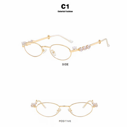 SiaNova Diamond Oval Sunglasses