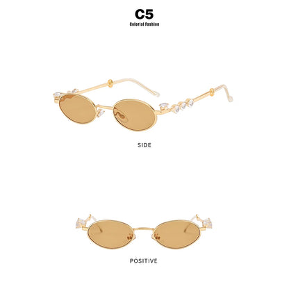 SiaNova Diamond Oval Sunglasses